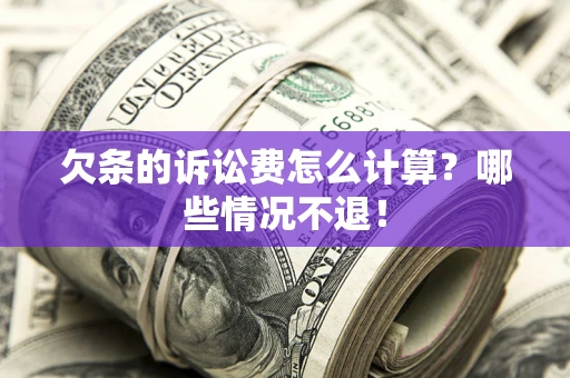 武汉欠条的诉讼费怎么计算?哪些情况不退! 武汉欠条的诉讼费怎么计算?哪些情况不退!