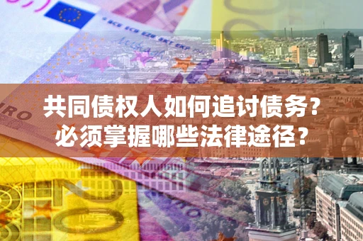 武汉共同债权人如何追讨债务？必须掌握哪些法律途径？