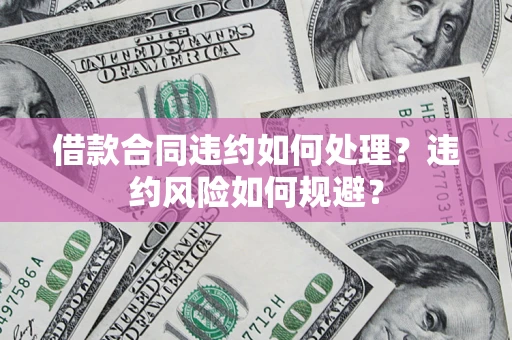 武汉借款合同违约如何处理？违约风险如何规避？