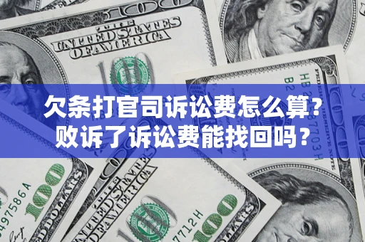 武汉欠条打官司诉讼费怎么算？败诉了诉讼费能找回吗？