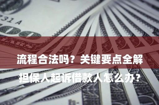 武汉

担保人起诉借款人怎么办？流程合法吗？关键要点全解析